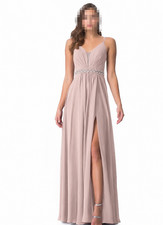 azazie sabela dress - dusty rose - 32 x 26 x 36 - around a size 4