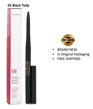 Clarins Waterproof Pencil 01 Black Tulip BNIB