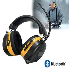 FM Radio Headphones with Digital Display 30dB FM Hearing Protection Earmuffs