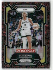Dana Evans 2024-25 Panini Prizm Monopoly WNBA Red Pattern Chicago Sky #55