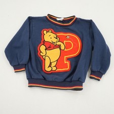 Vintage Disney Winnie the Pooh Navy Blue Toddler Crewneck Sweatshirt
