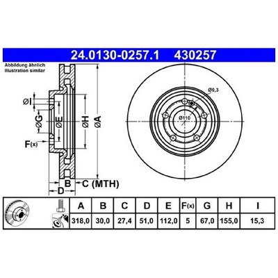 2x Bremsscheibe vorne für Mercedes CLA C118 X118 GLA H247 GLB X247 | 26234974