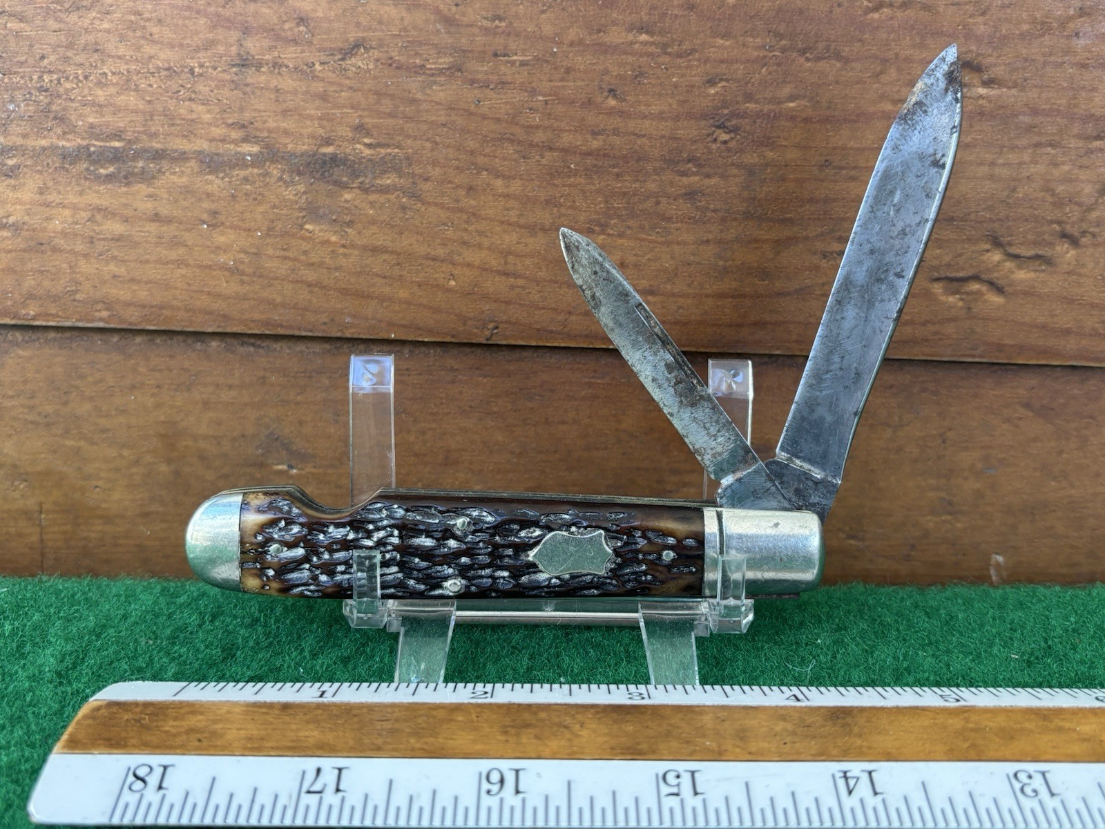 CATTARAUGUS CUTLERY No. 22108 EASY OPEN FOLDING JACK 2-BLADE POCKET KNIFE 4 1/2"