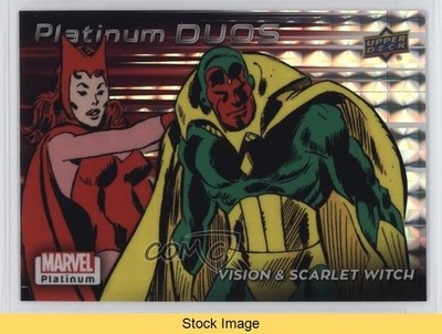 2023 Upper Deck Marvel Platinum Duos Mosaic Vision Scarlet Witch #PD14 READ 0k5d