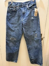 Polo Ralph Lauren 1967 Distressed Blue Denim Jeans Boys Size 12 NWT 100% Cotto