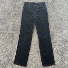 Rare VTG Levis Corduroy Pants Straight Leg Student Fit Black 28x29 719-1559