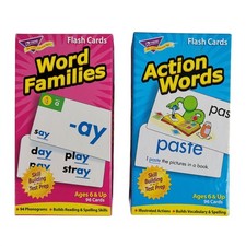 Trend Flash Cards Lot of 2 Action Words Word Families Educational Homeschool Box