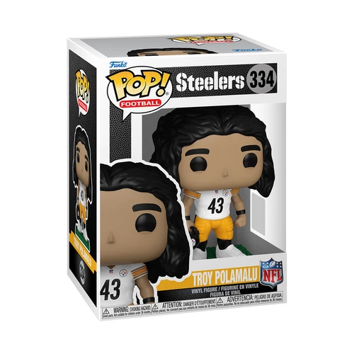 Funko POP! NFL Legends Troy Polamalu Pittsburgh Steelers Figure #334 + Protector