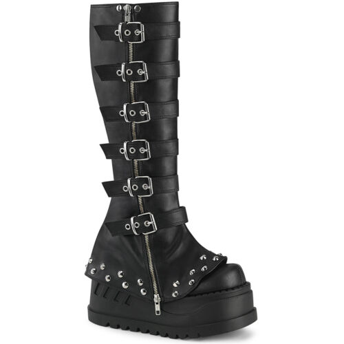 Pleaser Demonia 4" Wedge Pf Knee High Boots Adult Women Shoes Stomp/223