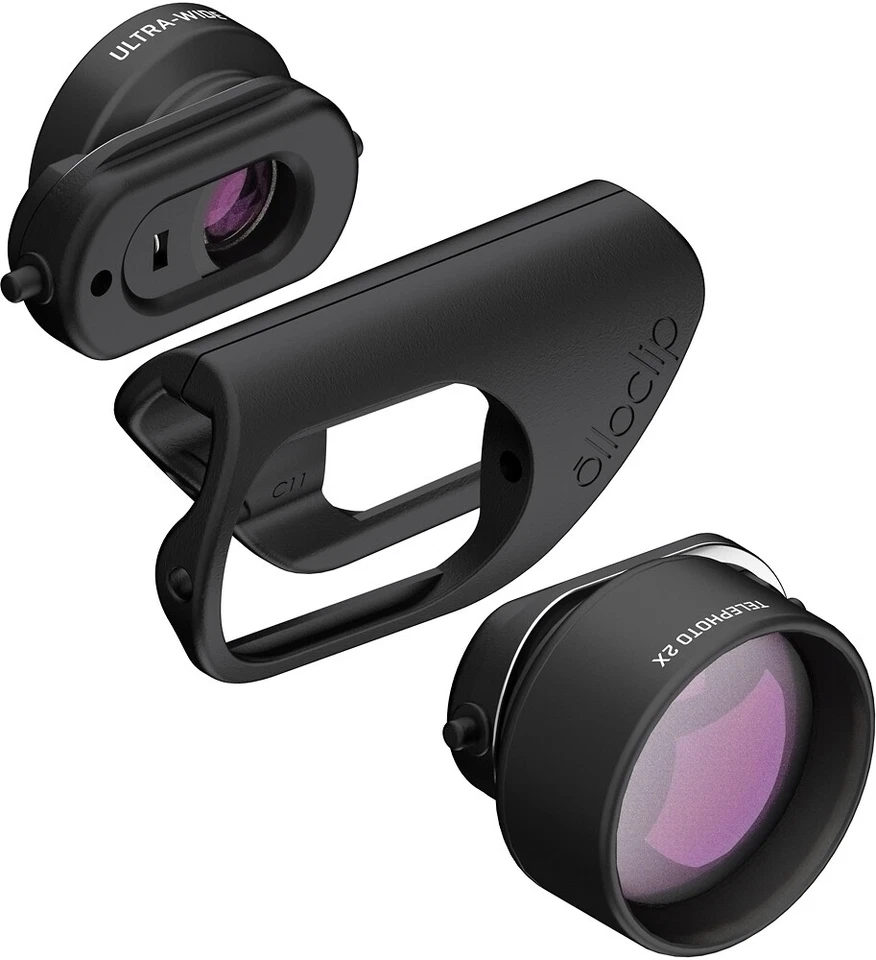 Conjunto de lentes OLLOCLIP ativas telefoto grande angular iPhone 7/7 Plus 8/8 Plus SE 2020 - Imagem 2 de 3
