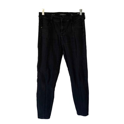 LIVERPOOL Black ''Abby'' Cat Eye Ankle Skinny Mid-Rise Jeans Size 6/28