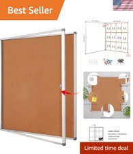 Swansea Enclose Bulletin Board Case Big School Cork Pin Noticeboards Secure C...