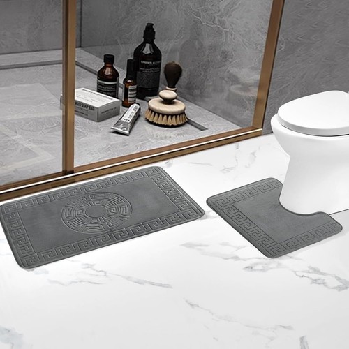 Tappetino da Bagno in Memory Foam Greco, Tappetini da Bagno Antiscivolo, Comfort Ultra Morbido, - Foto 54 di 85