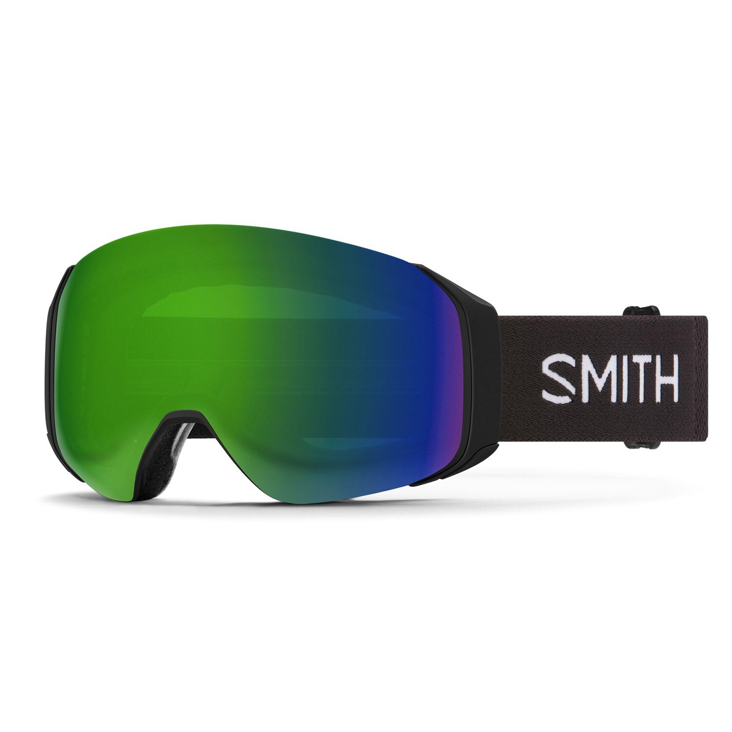 Снежные очки Smith 4D Mag S в черной оправе, солнцезащитные зеленые зеркальные линзы ChromaPop + бонус