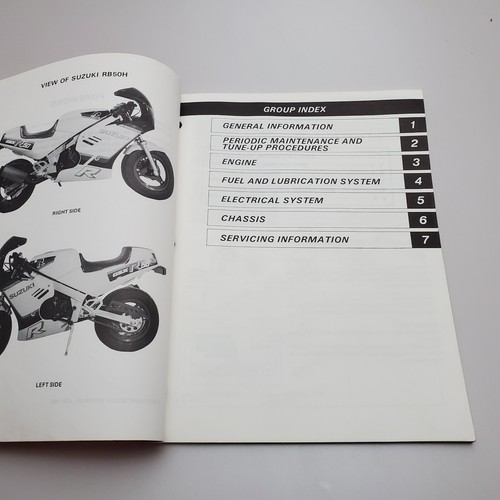 1987 Suzuki RB50 GSXR 50 Service Manual Book - Bild 3 von 8