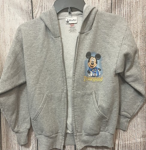 Disneyland Resort Full Zip Hoodie YOUTH MEDIUM Disney Attractions Authentic Gray - Picture 3 of 9