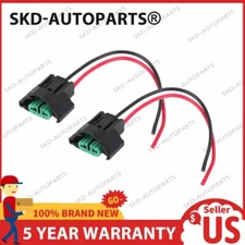Wire Pigtail Female C H11 Two Harness Head Light Low Beam Bulb Plug Connector 2x
