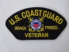 USA  Abzeichen Stoff Hat Patch US Coast Guard IRAQI FREEDOM VETERAN Irak