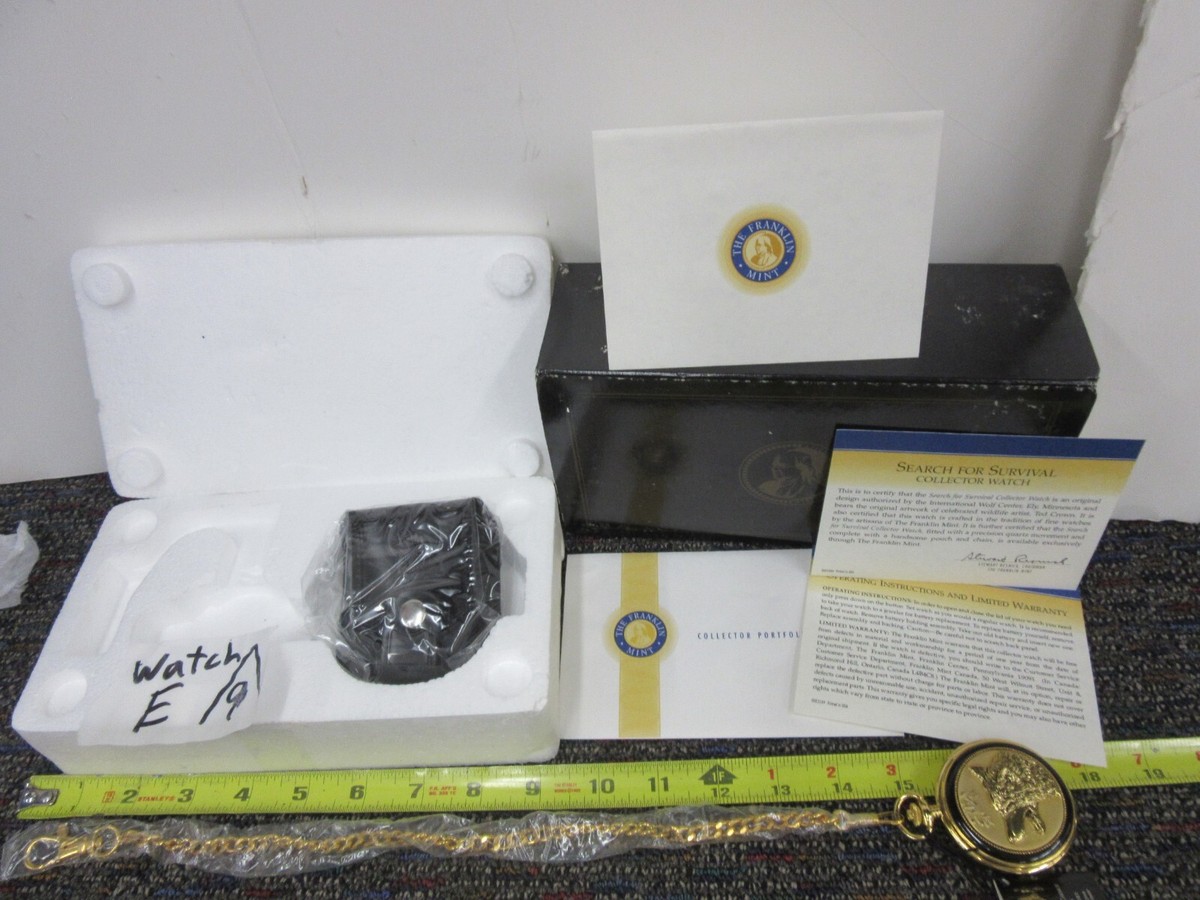 Search for Survival Franklin Mint Collector Timepieces Wolf Center