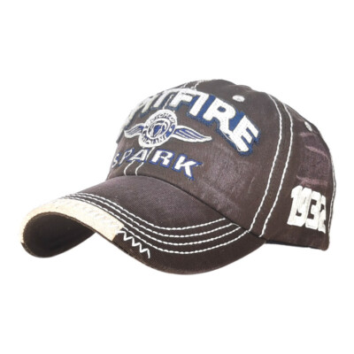 Vintage Distressed Baseball Cap Herren gewaschen Stickerei Strapback Truckermütze Papa