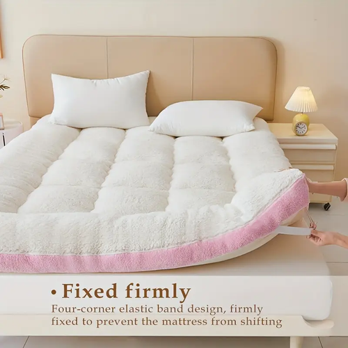 Cozy Sherpa Fleece Futon Mattress Pad - Multi-Use, Machine Washable, All-Season - Picture 6 of 21