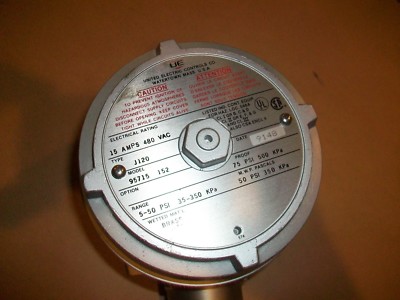 サモア United Electric Pressure Switch 95715 152 5-50psi 15amps @ 480vac