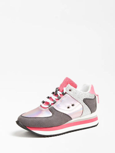 SCARPE SNEAKERS BAMBINA GUESS FI5LILELE12 ROSE PELLE ORIGINALE PE 2020 NEW  | eBay