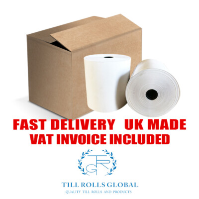 80 x 80mm Premium Extra Papier 10 Rollen Epos Pos Maschine