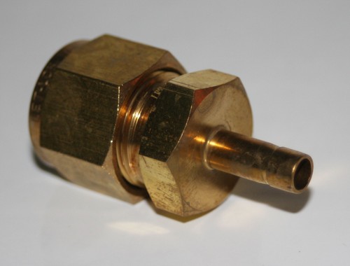 1/2" Tube x 1/4" Brass Reducer Fitting Ham-Let 767LTB1/2X1/4 - Picture 2 of 2