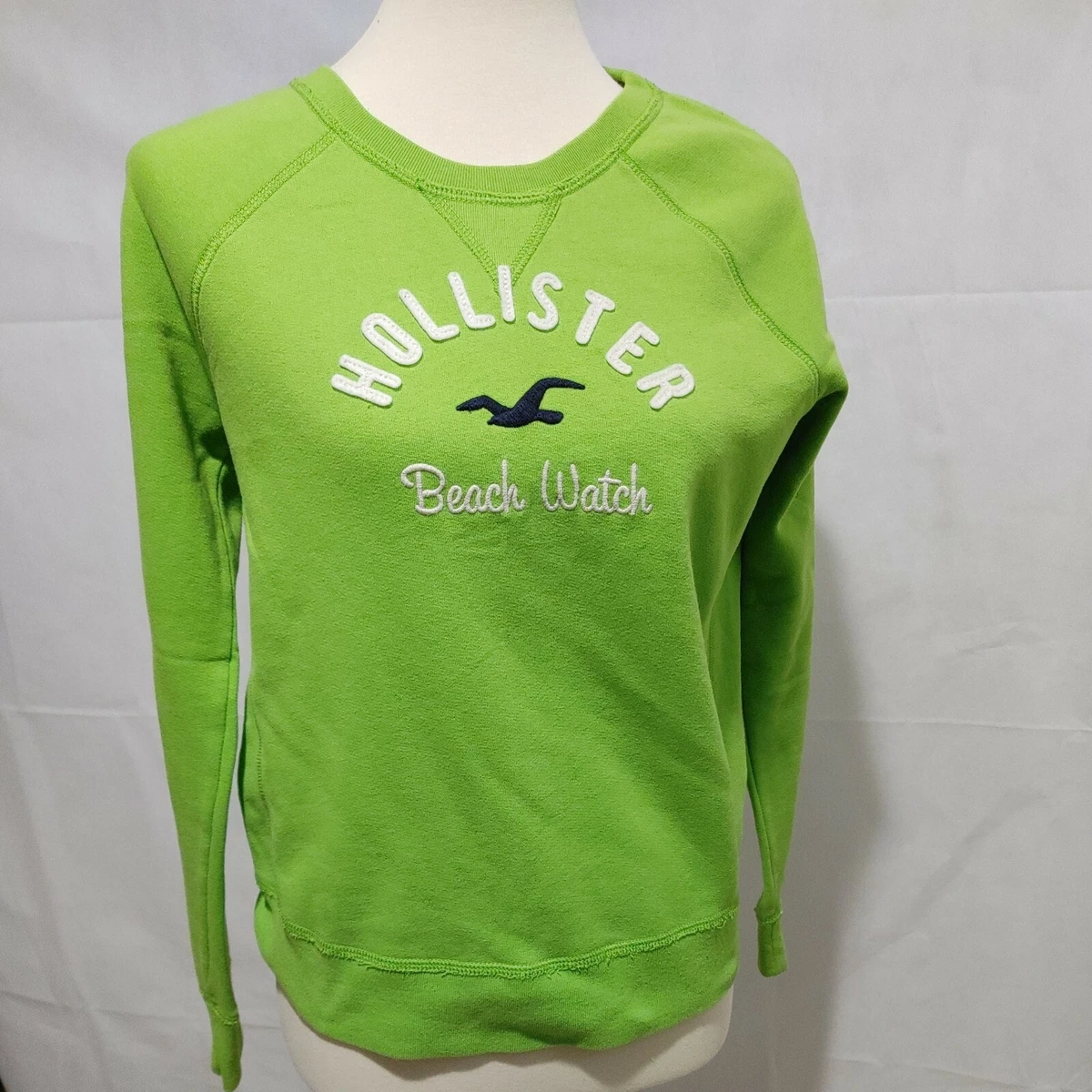 Hollister green sweatshirt sale