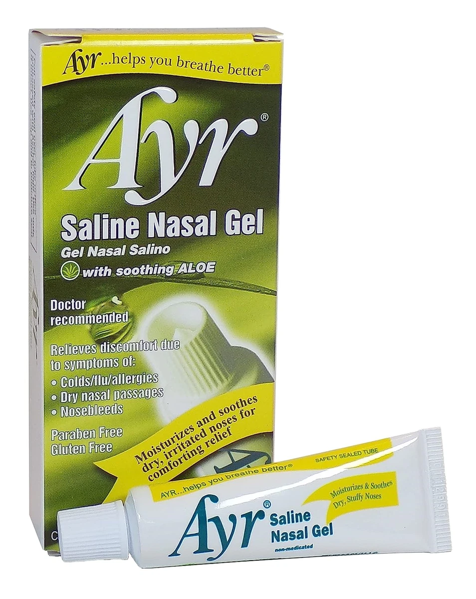 Ayr Saline Nasal Gel With Soothing Aloe 0.5 Ounce Tubes