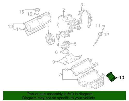 Genuine GM 1984-2014 Chevrolet GMC Oldsmobile Saturn Engine Oil Filter 19210284 - Image 4 of 4