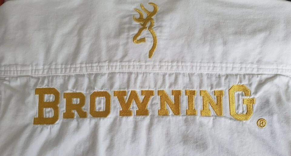 Browning White Men's Short Sleeve Shooting Shirt w/ Corp Logo NEW! Size L - Image 2 of 4
