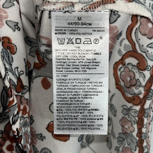 Banana Republic Gr. M Boho Paisleymuster Bluse Krawatte Ausschnitt Puffärmel gebraucht, in einwandfreiem Zustand - Bild 9 von 9