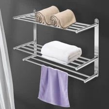 3 Tier Bathroom Towel Rack Stainless Steel  Towel Shelf Wall Mount