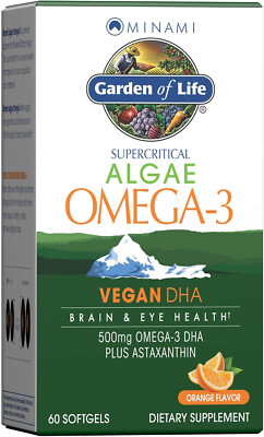 Algas Omega 3 | Suplemento vegano de DHA para la salud cerebral y ocular