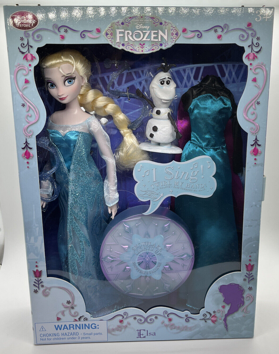 Disney Store Frozen Singing Elsa Doll Deluxe Sings Let It Go Idina