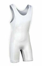 Matman Heavyweight Team Lycra Singlet - White