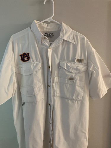 Chemise Columbia PFG Auburn Tigers - Manches Courtes, Bleue, Taille L, Neuve