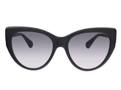 New GUCCI GG0877S 001 56mm Black Oversized Cat Eye  display picture 1
