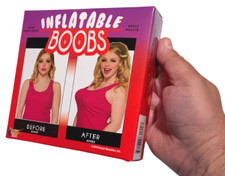 INFLATABLE BOOBS Adult Costume Gag Gift Blow Up Bra Breast Funny Joke Prank Pump