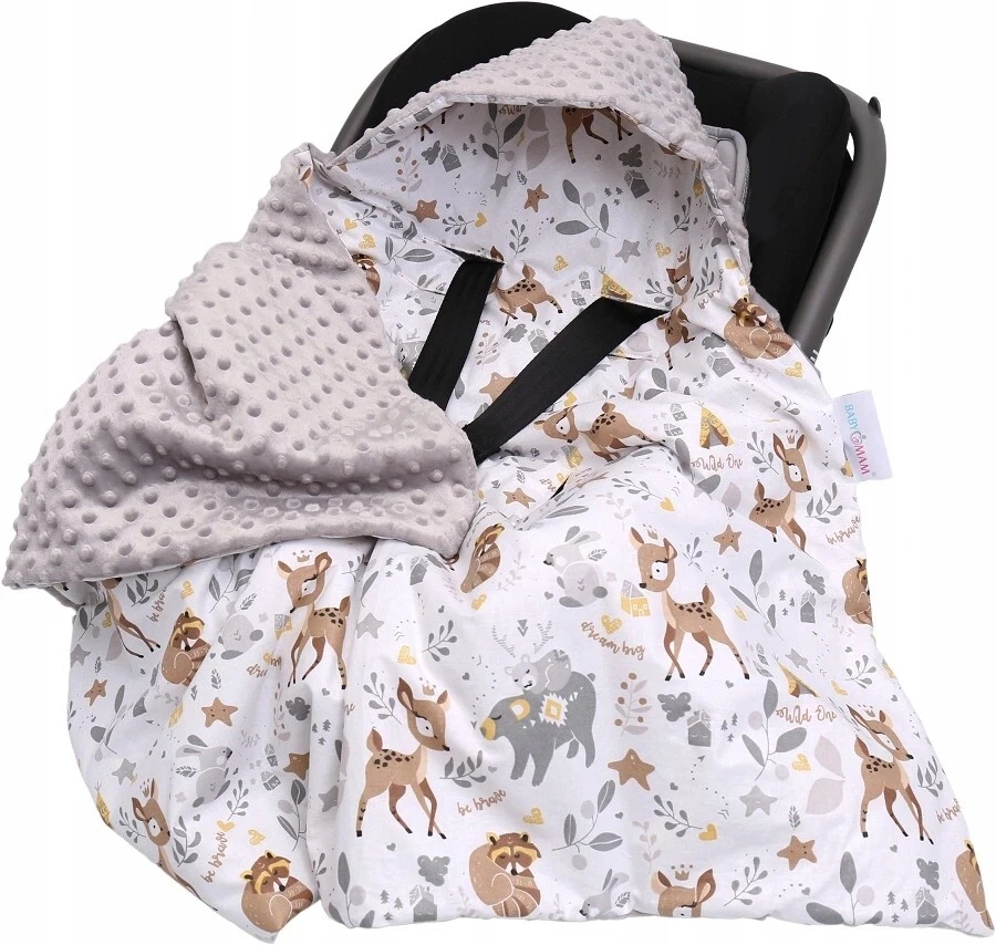 Univesale Einschlagdecke Fußsack für Babyschale Autokindersitz 80 x 80 cm