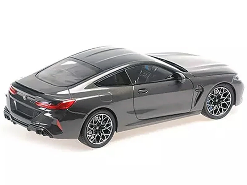 2020 BMW M8 Coupe Gray with Carbon Top 1/18 Diecast Model Car by Minichamps - Image 4 of 4