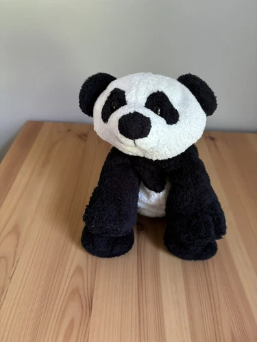 TY Pluffies “Munches” Panda Bear Retired Vintage 10” Ty Lux Black & White