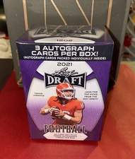 2021 LEAF DRAFT Football SEALED Hobby Blaster BOX - 3 AUTOS Trevor Lawrence??