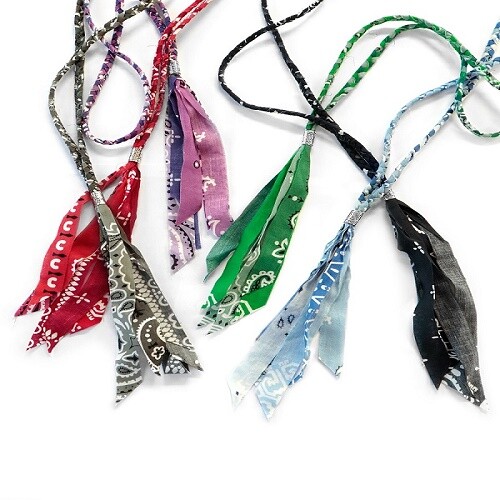 KAPITAL Gauze Bandana Fringe Necklace 6 