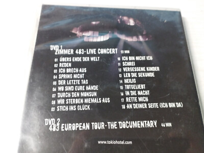Tokio Hotel - Zimmer 483 Live in Europe (DVD, 2007) for sale