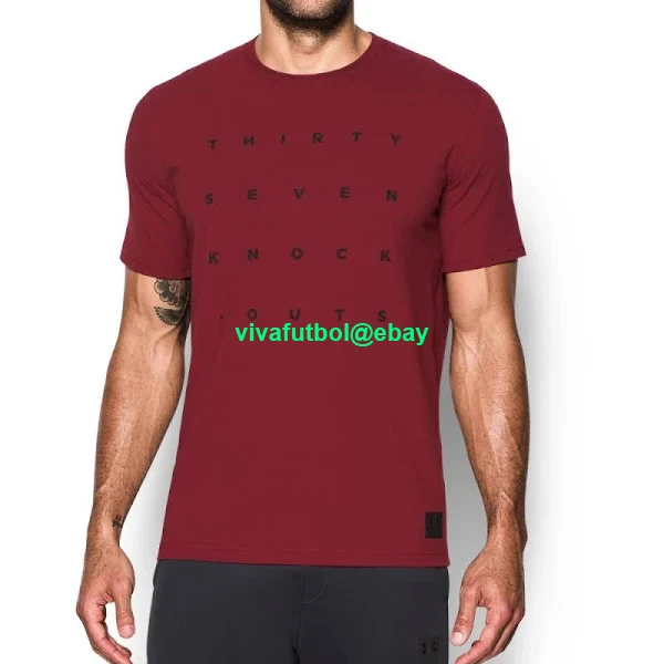 NEW Under Armour Mens UA x Muhammad Ali Collection 37 KOs Maroon T