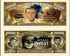ADAM WEST AS BATMAN MILLION DOLLAR BILL (25 Bills)