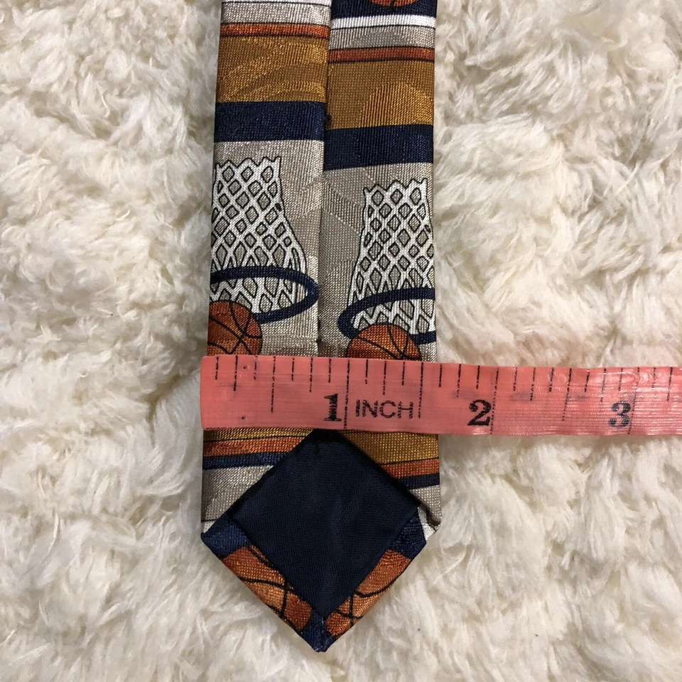 Fratello Hecho a Mano Para Hombres Corbatas Baloncesto Anillo Impresión Multicolor Decoración Arte Foto 4 de 4